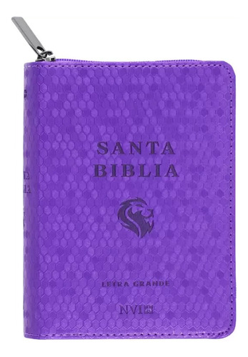 Biblia Nvi Letra Grande, De Bolsillo Con Cierre - Imit. Piel