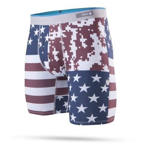 Boxer Stance Digi Camo Flag Red S