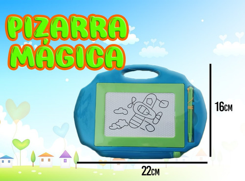 Imagen 2 de 10 de Pizarra Magica Magnetica Infantil Didactica Con Lapiz Valija