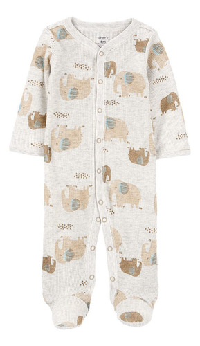 Carters Osito Pijama Algodón Broches Elefantes 1n671010