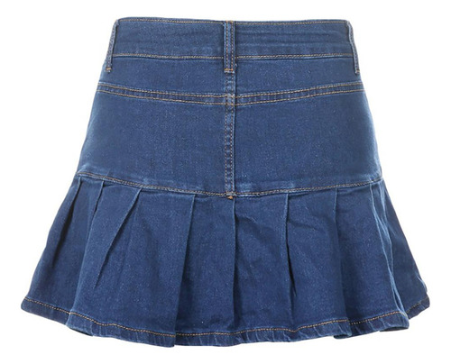 Minifalda Plisada De Jean Y2k Para Mujer, Verano, 2 [u]