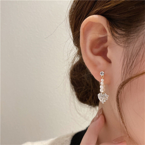 Pendientes En Forma De Corazón Con Circonitas Brillantes H,
