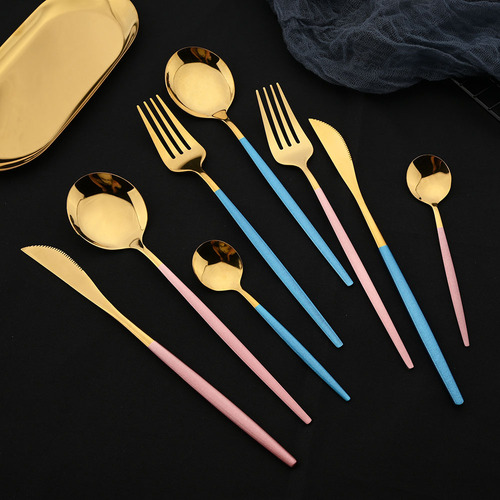 Conjunto De Louças De Ouro Rosa, 16 Peças, Espelho, Aço Inox