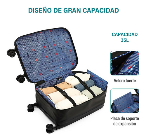 Maleta De Viaje Plegable Carry On Expandible Trolley Maletas