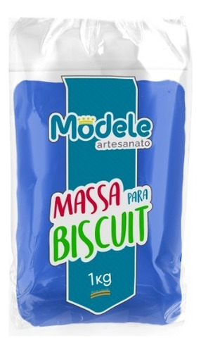 Massa P/biscuit 1kg Modele-uso Profissional*cor Azul Noturno