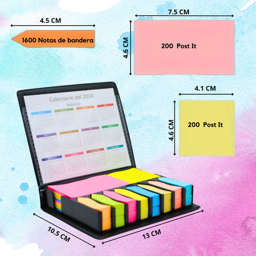 Estuche Con Notas Y Banderas Adhesivas 2000 Post It