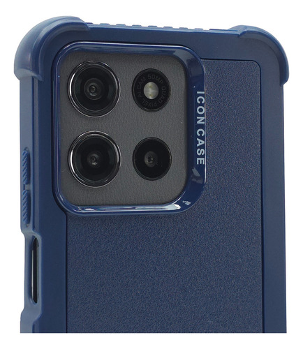 Funda 3 En 1 Para Moto G15 Case Uso Rudo Full Protector Multishield - Azul Marino Moto G15