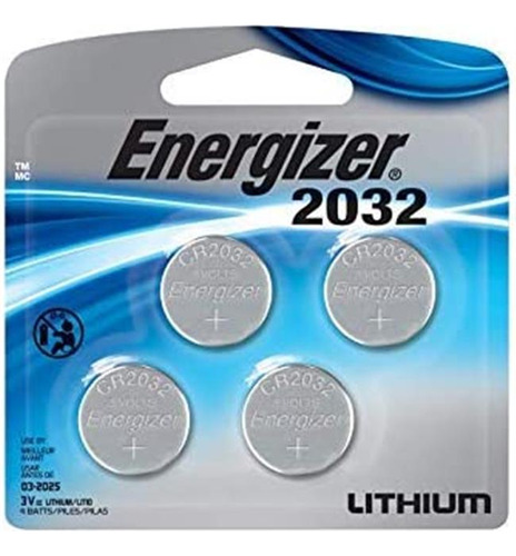 Energizer Baterías Electrónicas, 3 Voltios, 2032, 4 Pilas (2