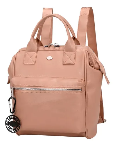 Mochila Bolso Casual Símil Cuero Varios Colores Dama Mujer - FEBO