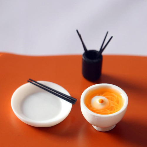 Set De Ramen En Miniatura Para Casa De Muñecas, Paquete De 4