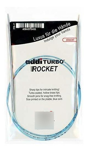 Addi Circular Turbo Rocket Lace Skacel Blue Cord 24 Inch (60