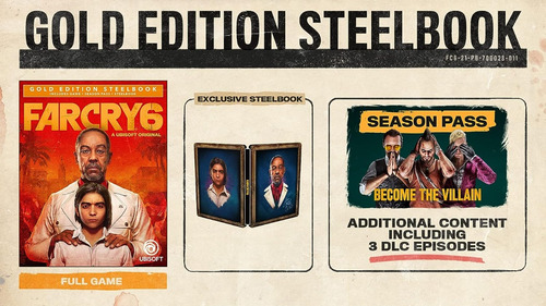Far Cry 6 Gold Edition Steelbook Xbox One Físico Sellado