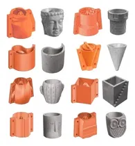 Comprar 7 Moldes Para Hacer Macetas De Cemento - Pack Emprendedor