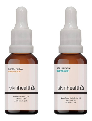 Kit Vitamina C + Acido Hialuronico Anti Rugas Skinhealth 