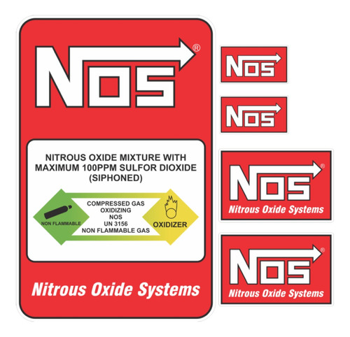 Adesivo Nos Para Kit Nitro Nitrous Oxide System Nitr1
