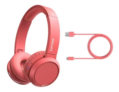 Imagen 4 de 4 de Audifono Bluetooth Philips Tah4205 Rojo - Revogames