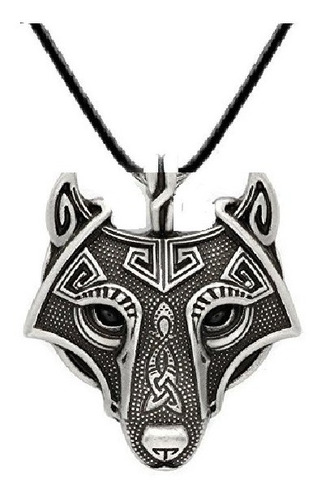 Collar Colgante Lobo Vikingo Nórdico Celta Para Hombre Mujer