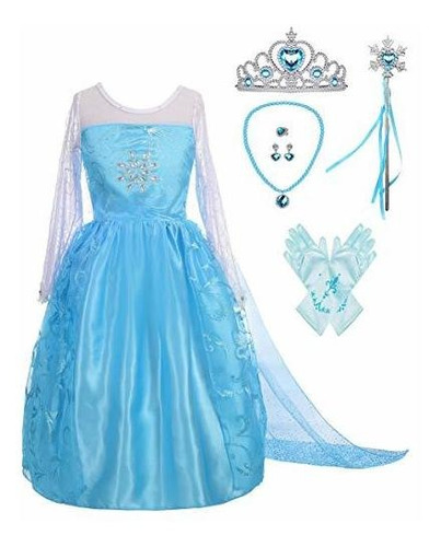 Lito Angels Girls Princess Dress Up Disfraces Snow Queen Dre