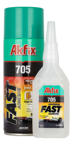 Kit Mdf Cola Instantanea Com Primer Ativador 705 Akfix 