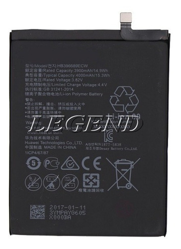 Bateria Para Huawei Mate 9 Hb396689ecw