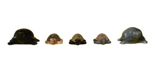 Juego De 9 Tortugas De Mármol. Chicas, Medianas Y Grandes (Usado)
