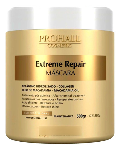 Máscara Prohall 500g Extreme Repair Ultra Nutritiva Original