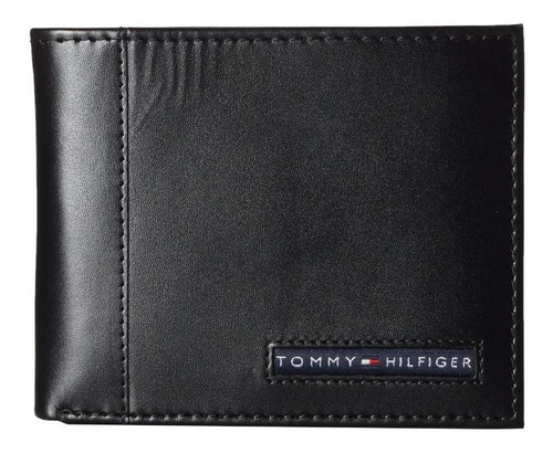 Billetera Tommy Hilfiger 31TL22X063 color black de cuero - 8.8cm x 11.4cm x 1cm