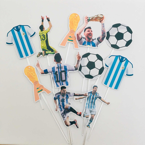 Mini Toppers La Selección Argentina Messi X 10 Cupcake Torta