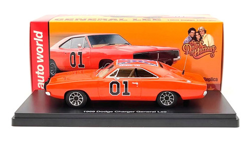 Dodge Charger 1969 General Lee Auto World Escala 1/43 Nuevo