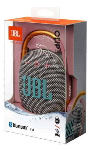 Alto-falante sem fio Jbl Clip4 da Harman Portátil Bluetooth Color Gris
