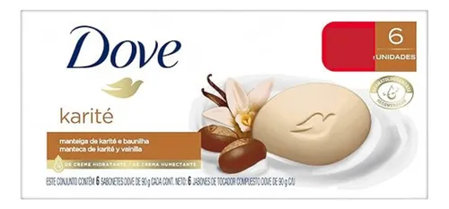 comprar Sabonete Em Barra Óleo De Karité e Baunilha Delicious Care de 90 g pacote x 6 Dove