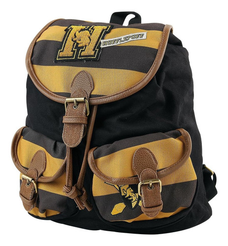 Mochila Universitaria Hufflepuff De Harry Potter, 14 X 17 Pu