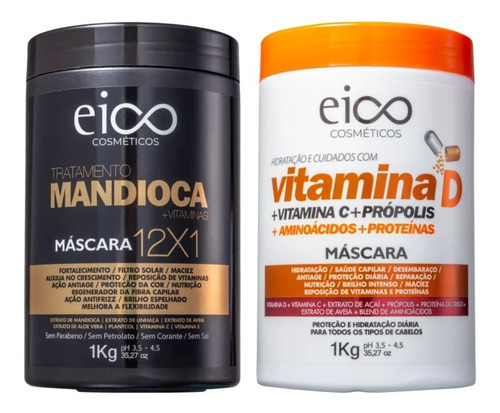 Eico Cronograma Capilar Mandioca + Vitamina D 