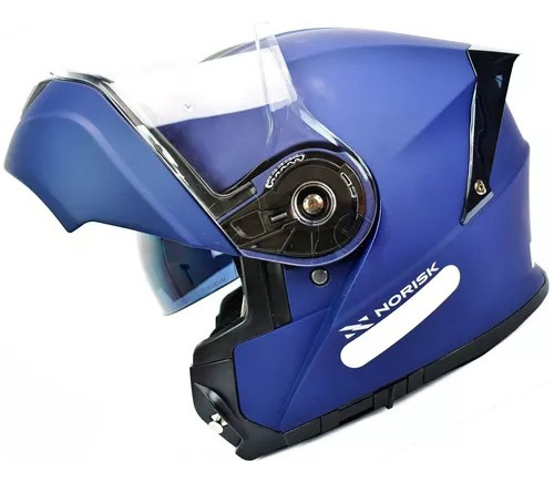 Capacete Norisk Motion Articulado Robocop Azul Fosco Novo