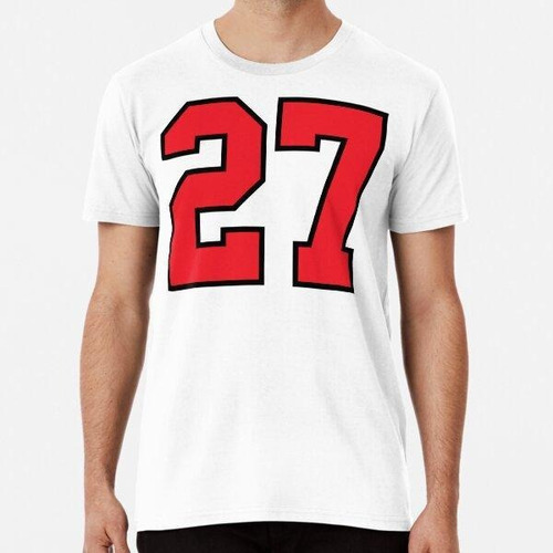 Remera 27 Sports Jersey Twenty One Red Number Black Algodon 