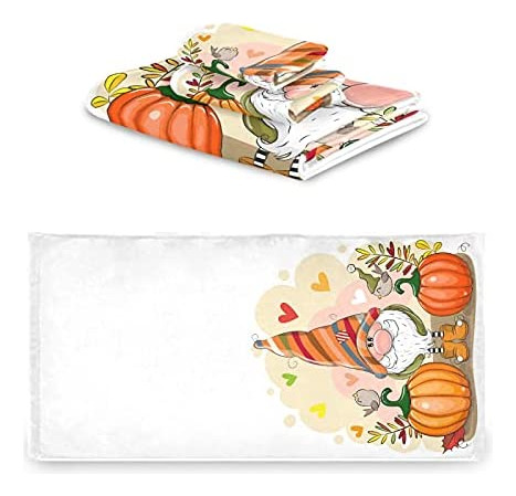 Dussdil Autumn Gnome Pumpkins Juego De Toallas De 3 Piezas P