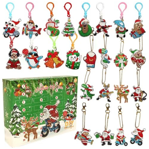 Advent Calendar 2023 Diamond Painting Keychain Kids Chr...