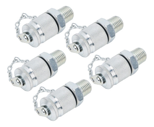 Imagen 5 de 10 de Conectores 5pcs Adaptador De Prueba Hidráulica Rosca Prueba