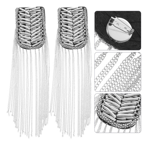 ` Epaulettes Vintage Con Estampado Tassel, 2 Unidades