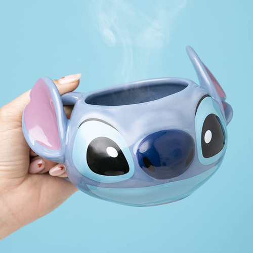 Taza Paladone Disney Stitch Stitch, 450 Ml, Color Negro