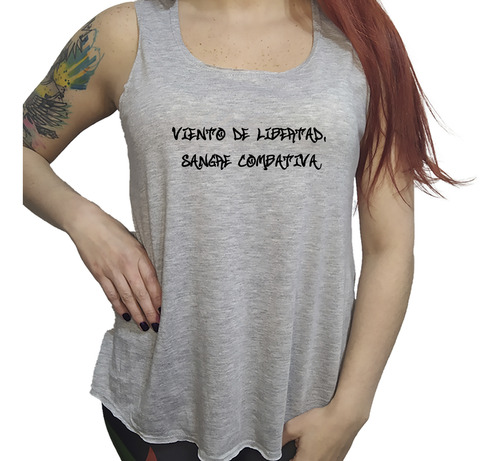 Musculosa Dama Viento De Libertad Sangre Combativa M1