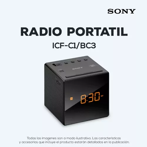 Radio Reloj Sony Icf-c1/bc3 Am Fm Despertador C/alarma