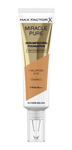 Imagen 2 de 3 de Max Factor Base Liquida Miracle Pure Fps 30 X 30ml