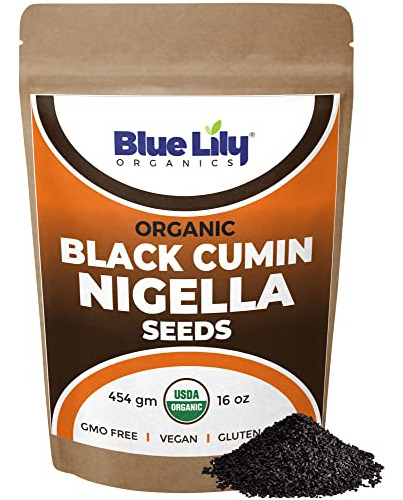 Lirio Azul Organics | Prima Nigella Negro Comino Semillas (n