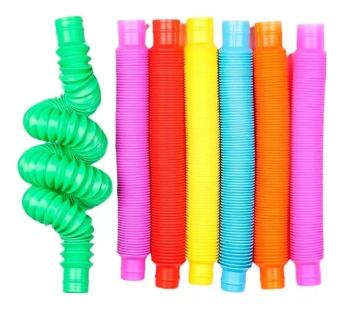 12 Pop It Tube - Pop It Tubo Xl 12 Piezas Colores Surtidos