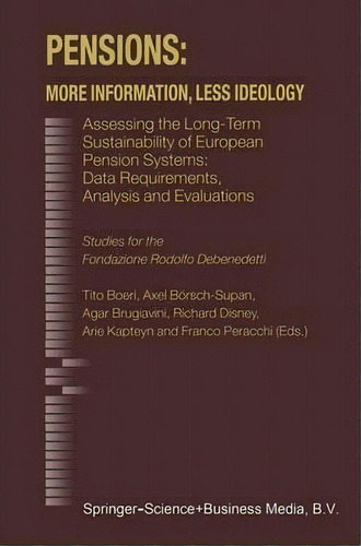 Pensions: More Information, Less Ideology, De Tito Boeri. Editorial Springer Verlag New York Inc, Tapa Blanda En Inglés
