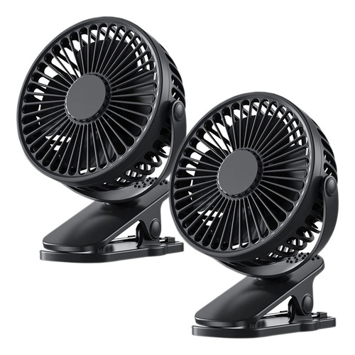 Ventilador Chico Practico, Mxmze-002, 2pzas, 4 Ø, Negro, Usb