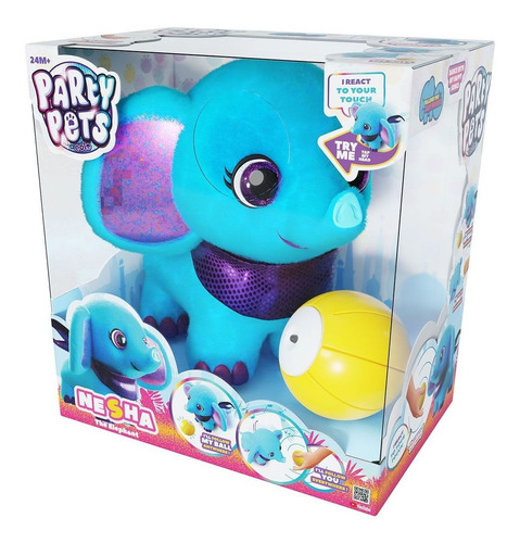 Imagen 3 de 8 de Peluche Interactivo Party Pets Wanda La Elefanta