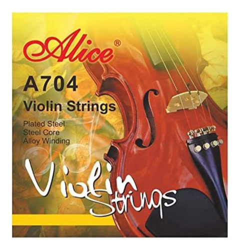 Jogo De Cordas Violino 4/4  Alice A704 Completo