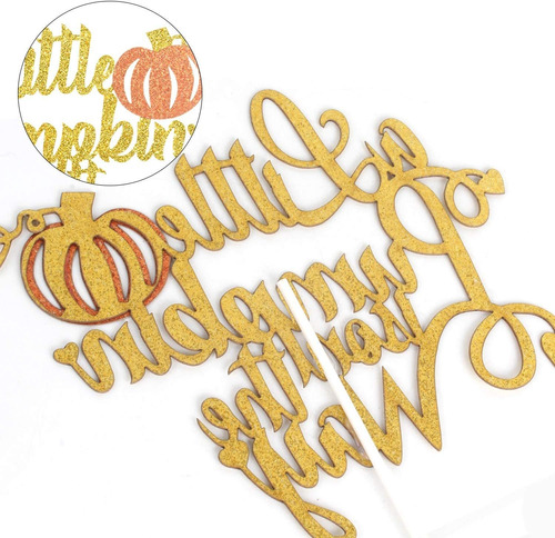 Little Pumpkin Is On The Way Cake Topper, Pumpkin Cake Toppe